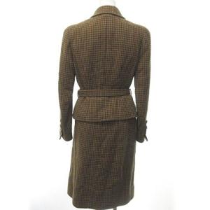 CHANEL ヴィンテージ 96A セットアップ ツイード スカートスーツ 総柄ブラウン 38 国内正規品