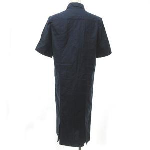 CELINE ヴィンテージ シャツ ワンピース マカダムボタン ネイビー 