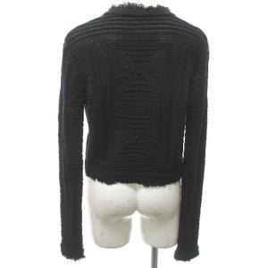 CHANEL 05S カーディガン ニット フリンジ カメリア ココマークブラック