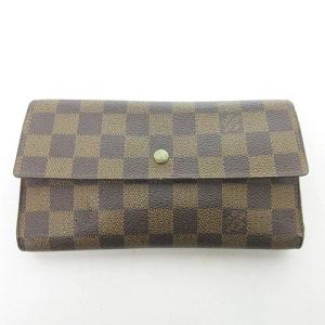 N61215 ポルトトレゾール・インターナショナル ダミエ 三つ折り 長財布 茶 ブラウン