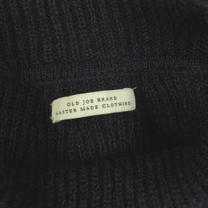 OLD JOE モックネック ニット セーター リネン混 ポケット サイドスリット 紺 ネイビー 38
