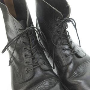 OLD JOE レザー 本革 なめし革 牛革 フィールドブーツ ショートブーツ 黒 ブラック 28cm