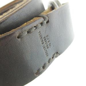 OLD JOE リング バックル なめし革 タンニング レザー ベルト 茶 ダークブラウン 32