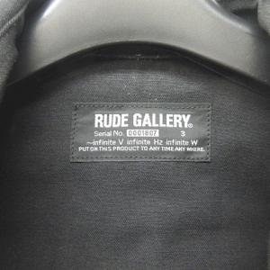 RUDE GALLERY 16SS RIGID デニム ウエスタンシャツ ジャケット 長袖 ヌバック 黒 3