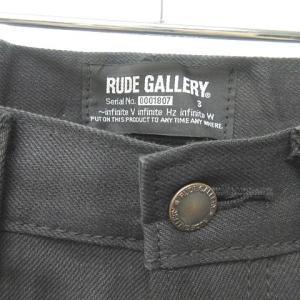 RUDE GALLERY Lot.8003 RIGID TYPE-3 セルビッジ デニムパンツ ブラック ジーンズ ジーパン スエード 黒 30 32
