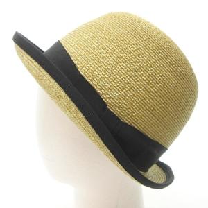 RUDE GALLERY 美品 ストロー 麦わら 帽子 ボーラー ハット ナチュラル ブラック