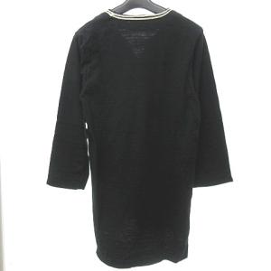 RUDE GALLERY 近年モデル 17SS キーネック スラブ カットソー ロンT Tシャツ 十字架 刺繍 長袖 日本製 黒 ブラック 3