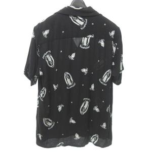 RUDE GALLERY 15SS ALOHA SHIRT -MARIA PRINT アロハシャツ 半袖 マリア プリント 総柄 黒 白 3