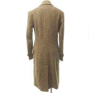 POLO RALPH LAUREN ツイード チェスター コート ロング ヘリンボーンツイル ブラウン 0 XS