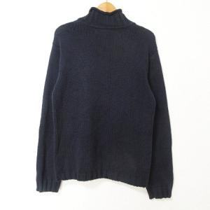 RALPH LAUREN 美品 ポロベアー 星条旗 ニット セーター 長袖 ハイネック 紺 ネイビー L