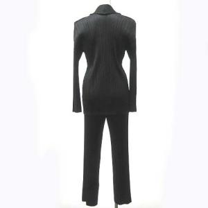 PLEATS PLEASE ISSEY MIYAKE スーツ セットアップ パンツ フェイクレイヤード 4 ブラック