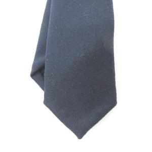 THOM BROWNE 美品 ナロータイ ネクタイ ボーダー ウール カシミア混 ネイビー 濃紺