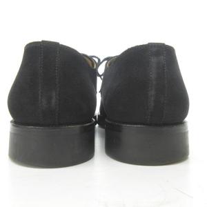 GIORGIO ARMANI 革靴 短靴 シューズ スエード Uチップ 外羽根 黒 ブラック