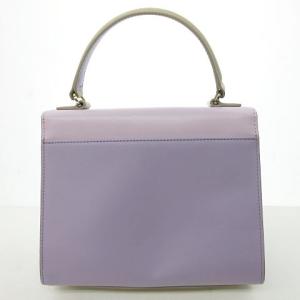 agnes b. 2way ハンドバッグ ショルダーバッグ バイカラー パープル 0907 RRR1