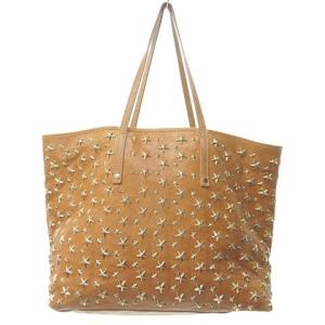 JIMMY CHOO SASHA トートバッグ スタッズ レザー キャメル