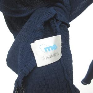 me ISSEY MIYAKE プリーツ ボタン シャツ ブラウス カットソー 紺 ネイビー