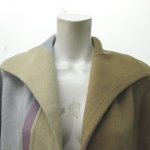 VALENTINO BOUTIQUE モンドリアン調 ロングコート  ダブルフェイス アシンメトリー ペールカラー イタリア製