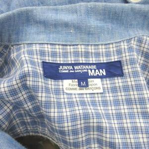 JUNYA WATANABE MAN コムデギャルソン AD2018 18SS ドッキングシャンブレーシャツジャケット