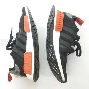 adidas Originals AQ0882 NMD R1 CBLACK スニーカー 25cm ブラック オレンジ 1013