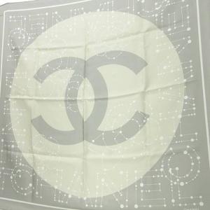 CHANEL 13P ココマーク 星座 スカーフ グレー