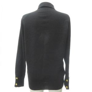 CHANEL ヴィンテージ ココマーク ニットポロシャツ 36 ブラック