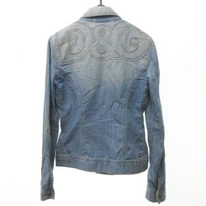 D&G デニム刺繍シャツジャケット XS アイスブルー 