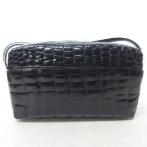 LANVIN クロコダイル ミニバッグ ショルダーバッグ ポシェット 本革 紫 パープル