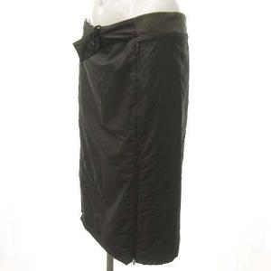 PRADA SPORT 中綿 タイトスカート ひざ丈 開閉式スリット 40 カーキ 1025 WY