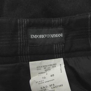 EMPORIO ARMANI ウール膝丈フレアスカート 40 ブラック