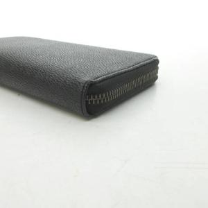 EMPORIO ARMANI 長財布 ロングウォレット ラウンドシップ イーグルロゴ レザー 黒 ブラック 1105