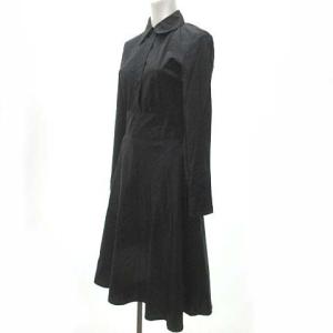 Max Mara コットンシルクシャツワンピース 36 ブラック