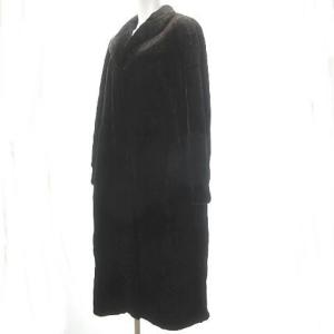 SAGA MINK 美品 銀サガ シェアード コート ミンクファー ブラウン F ECR11 1211