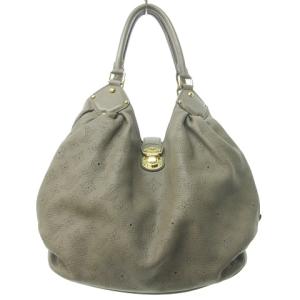 M93979 モノグラム マヒナ L ショルダーバッグ ハンドバッグ パンチングレザー グレージュ