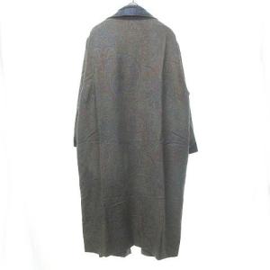 ETRO ヴィンテージ ペイズリー柄 ガウンコート ウール シルク 総柄 L パープル