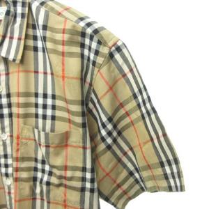 burberrys ヴィンテージ シャツ 半袖 ノバチェック シェルボタン ベージュ 