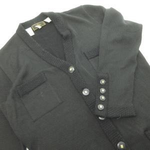ヴィンテージ ズッカボタン カーディガン 44 黒