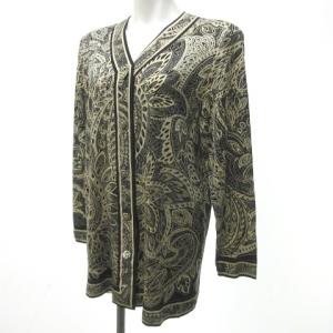 LEONARD fashion 花柄ノーカラーカーディガン シルジャケット