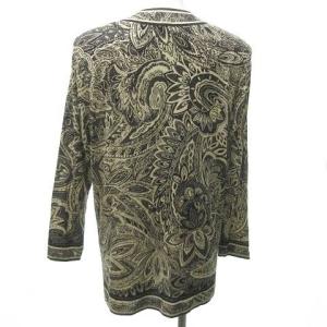 LEONARD fashion 花柄ノーカラーカーディガン シルジャケット