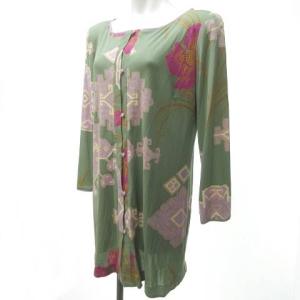 LEONARD シルクロングカーディガン 花柄 44 マルチカラー