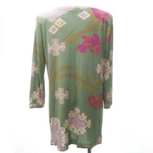 LEONARD シルクロングカーディガン 花柄 44 マルチカラー