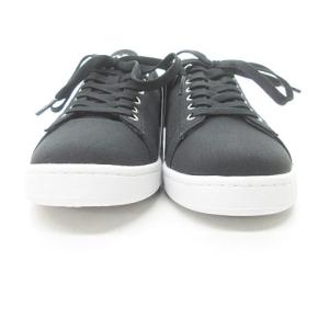 EMPORIO ARMANI EA7 キャンバス スニーカー ロゴ UK8 27cm位 ブラック 1218