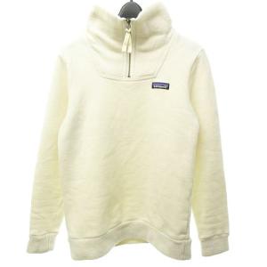 ハイネックハーフジップウールニットフリース XS ホワイト