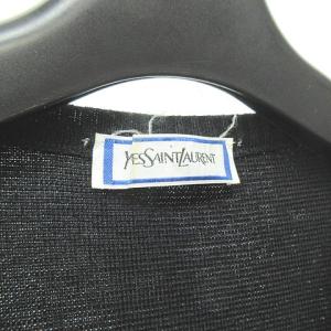 YVES SAINT LAURENT ヴィンテージ 金ボタンニットワンピース M 黒