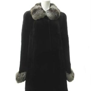 SAGA MINK シェアードミンクxチンチラ ロングコート 茶