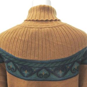 Christian Dior SPORTS ハイネック プルオーバー リブ セーター ウール ブラウン L 0108 ECR13