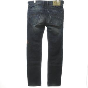 DIESEL IAKOP ダメージジーンズ プリント W28L32 インディゴ