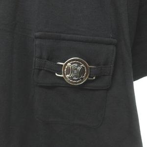 CELINE トリオンフ マカダム金具 Tシャツ カットソー ブラック
