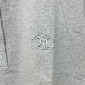 CELINE マカダム テープ ポロシャツ L グレー
