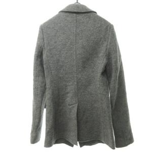 ARMANI COLLEZIONI 美品 ショート ジャケット コート ピーコート ウール グレー 42 
