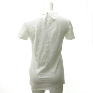 BRUNELLO CUCINELLI カットソー Tシャツ 半袖 リブネック ラインストーン装飾 ホワイト S ECR13 0204